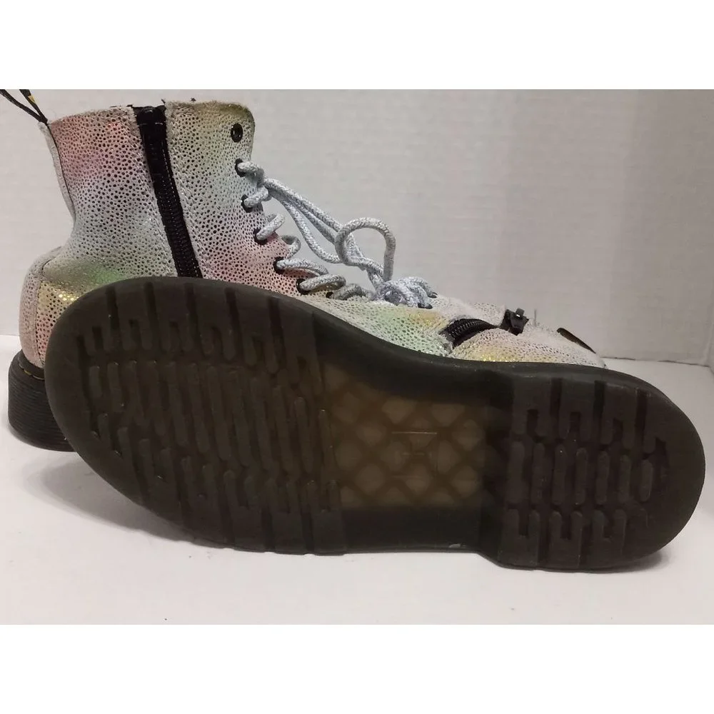 Dr Martens Air Wair Sole Bouncing 3 Colorful Lace Up Pascal Rainbow Boots